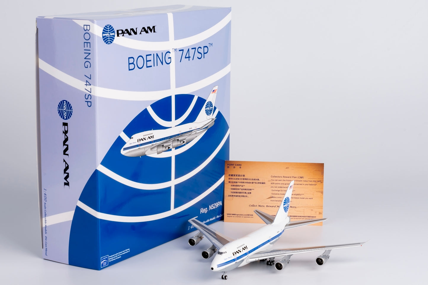 NG Models 1/400 Pan American World Airways - Pan Am 747SP N529PA  "Clipper America"