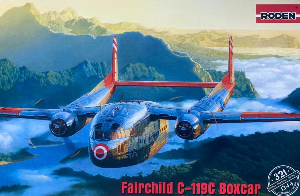 Roden 1/144 Fairchild C-119C Boxcar Model Kit