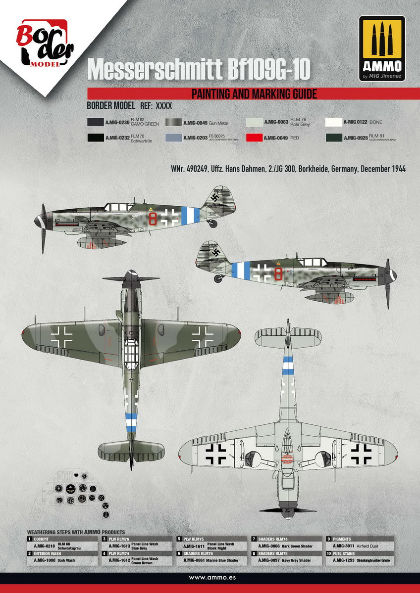 Border Model 1/35 BF-013 Bf 109 G-10 w/WGr.21 & Full Engine w/ Weapon Interior
