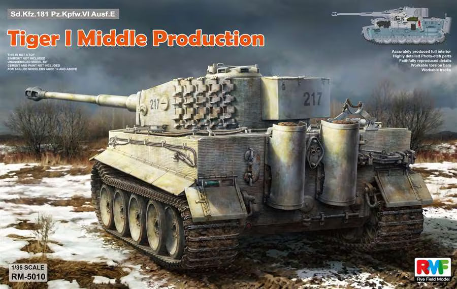 Rye Field 1/35 5010 Tiger I Middle Production w/Full Interior