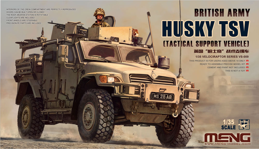 Meng Model 1/35 British Army HUSKY TSV (Tactical Support Vehicle) Model Kit