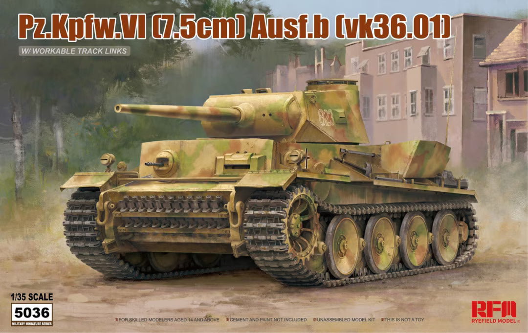 Rye Field 1/35 Pz.Kpfw.VI (7,5cm) Ausf.B (VK36.01)