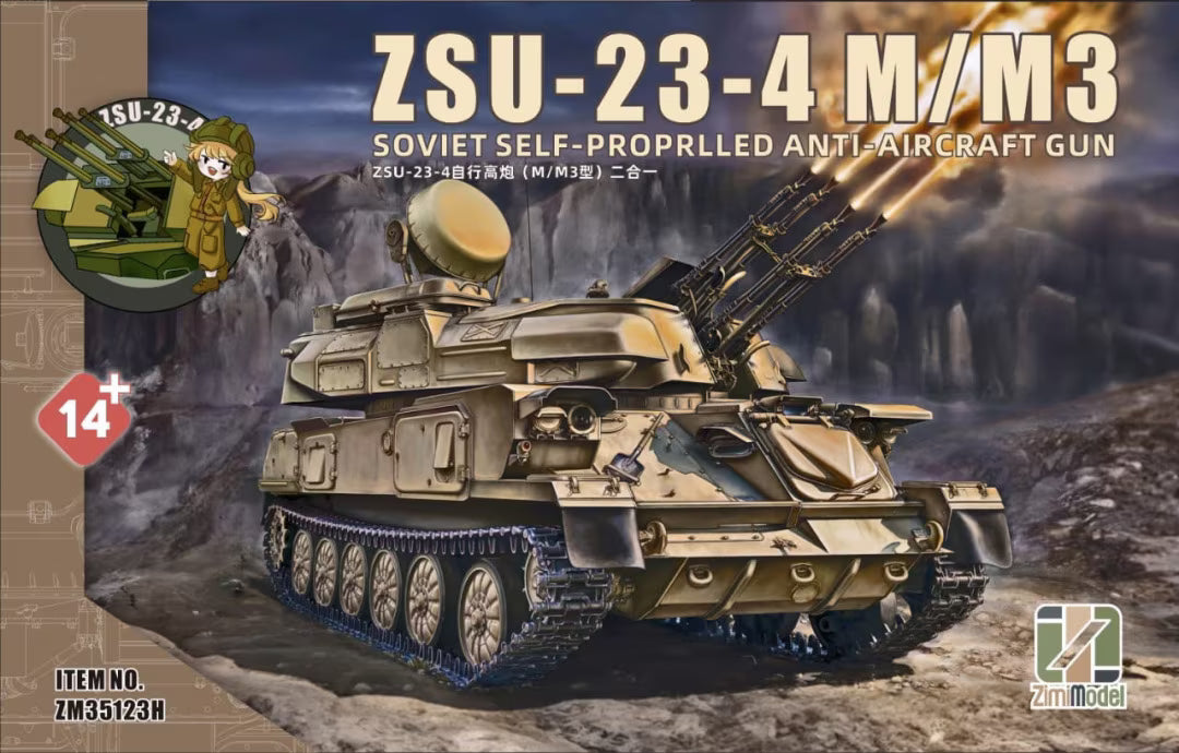 ZIMI 1/35 ZSU-23-4 M/M3 Soviet self-propelled anti-aircraft