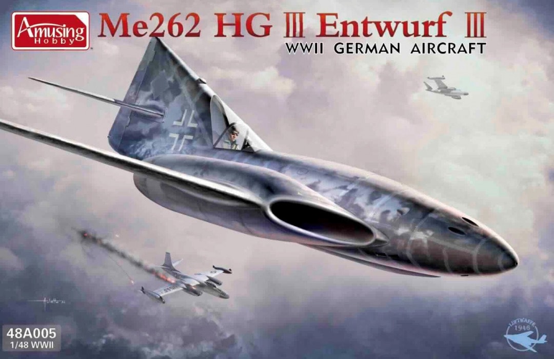 Amusing Hobby 1/48 Me 262 HG III Entwurf III Model Aircraft Kit