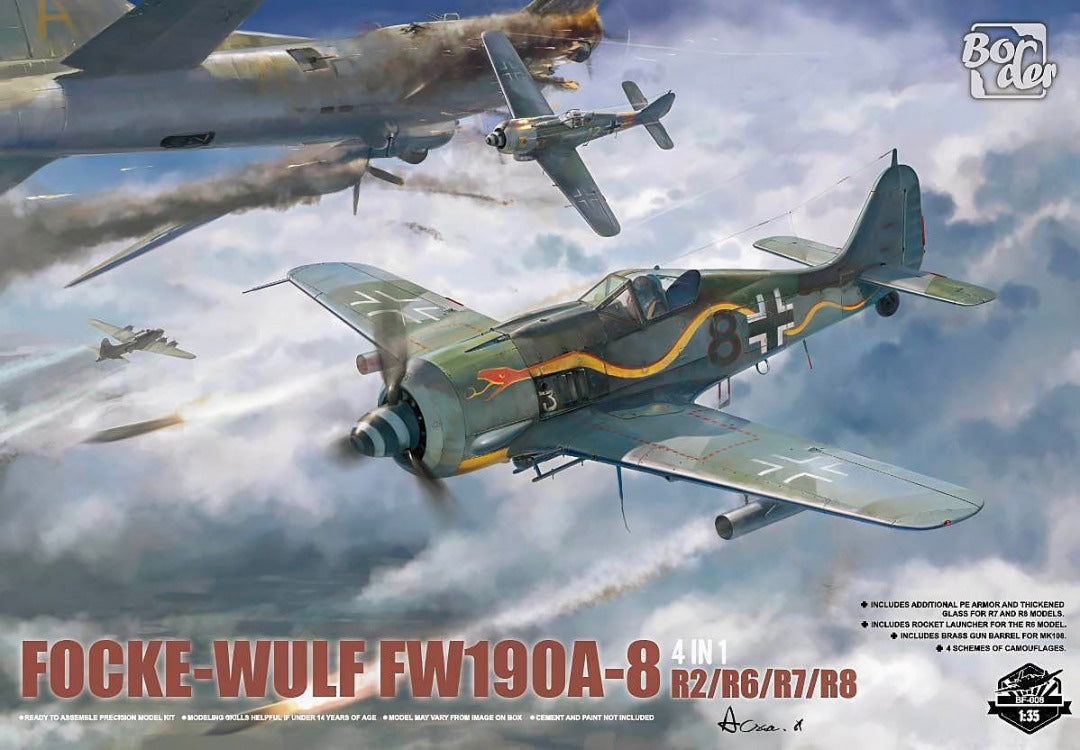 Border Model 1/35 Focke-Wulf FW-190A-8 4 in 1 Model Kit