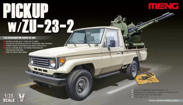 Meng Model 1/35 Pickup w/ZU-23-2 VS-004 Model Kit