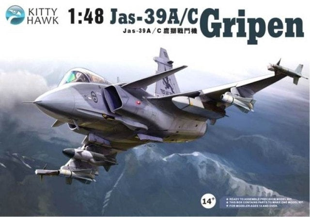 Kitty Hawk 1/48 JAS-39A/C Gripen Model Aircraft Kit