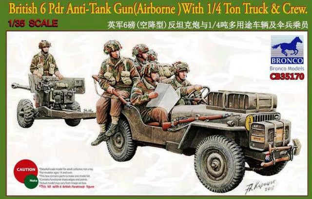 Bronco Models 1/35 British 6pdr Anti-Tank Gun (Airborne)