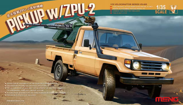Meng Model 1/35 Pickup w/ZPU-2 Model Kit