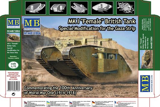 Masterbox 1/72 MK I "Female" British Tank, Special Modification for the Gaza