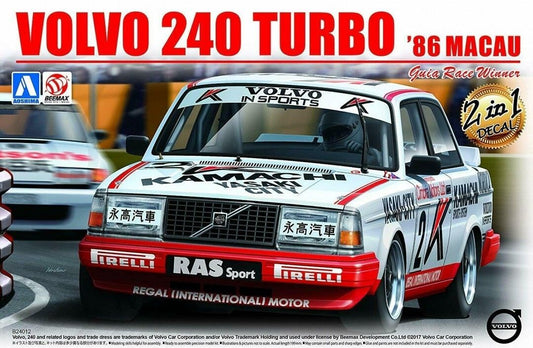 Beemax 1/24 24012 Volvo 240 Turbo '86 Macau Guia Race Winner Model Kir