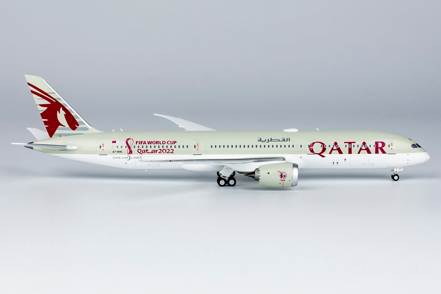 NG Models 1/400 Qatar Airways 787-9 Dreamliner A7-BHC with "FIFA World Cup Qatar 2022" sticker