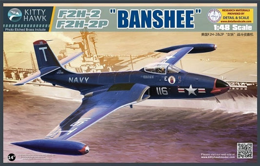 Kitty Hawk 1/48 F2H-2/-2P Banshee Model Aircraft Kit