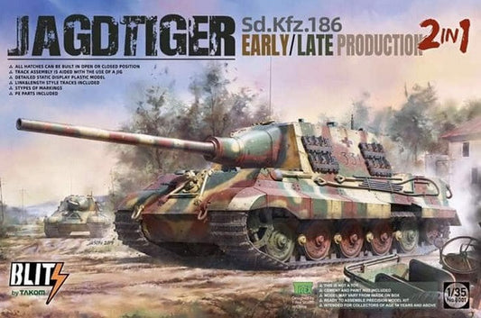 Takom 1/35 Sd.Kfz.186 Jagdtiger Early/Late production 2 in 1