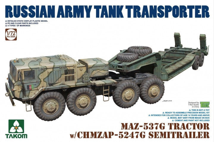 Takom 1/72 MAZ-537G Tractor w/ CHMZAP-5247G Semitrailer