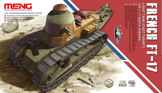 Meng Model 1/35 TS-008 French FT-17Light Tank (Cast Turret) WWI