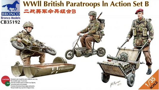Bronco 1/35 WWII British Paratroops in Action Set B