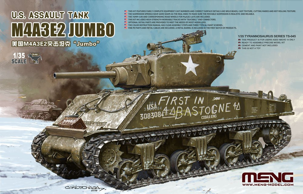 Meng Model 1/35 TS-045 U.S. Assault Tank M4A3E2 Jumbo