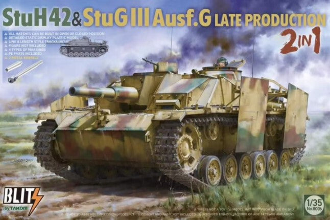 Takom 1/35 StuH 42 & StuG III Ausf. G Late Production 2 IN 1