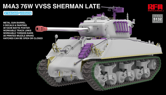 Rye Field Model 1/35 M4A3 Sherman 76W VVSS LateStandard Version