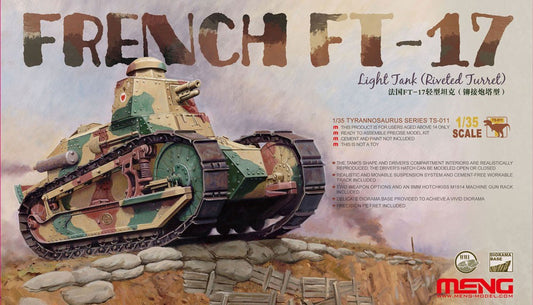 Meng Model 1/35 TS-011 French FT-17Light Tank (Riveted Turret)