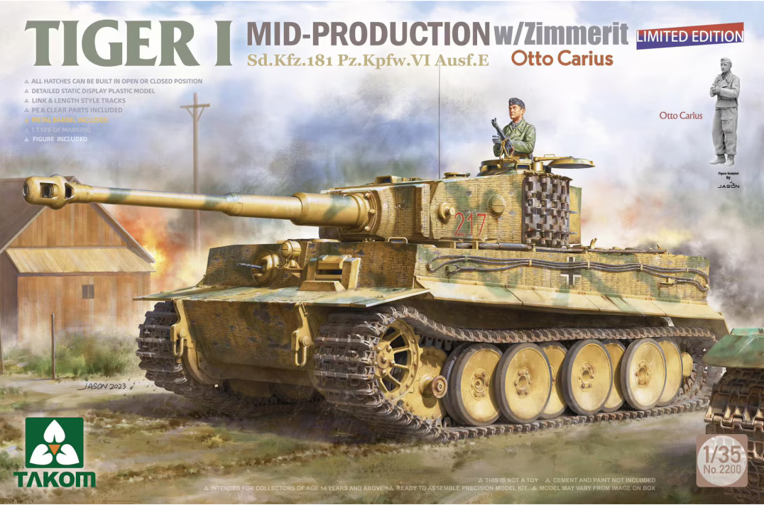 Takom 1/35 2200 Tiger I Mid Production w/zimmerit