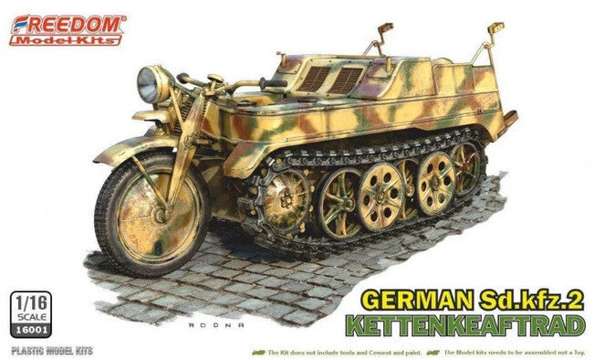 Freedom Model Kit 1/16 16001 WWII German Sdkfz 2 Kettenkraftrad Model Kit