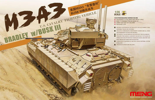 Meng Model 1/35 U.S. CAVALRY FIGHTING VEHICLE M3A3 BRADLEY w/BUSK III