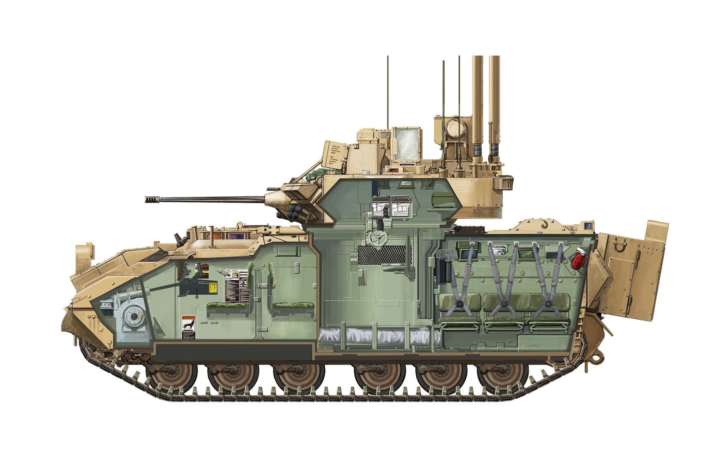 Meng Model 1/35 M2A3 Bradley w/BUSK IIIU.S. Infantry Fighting Vehicle