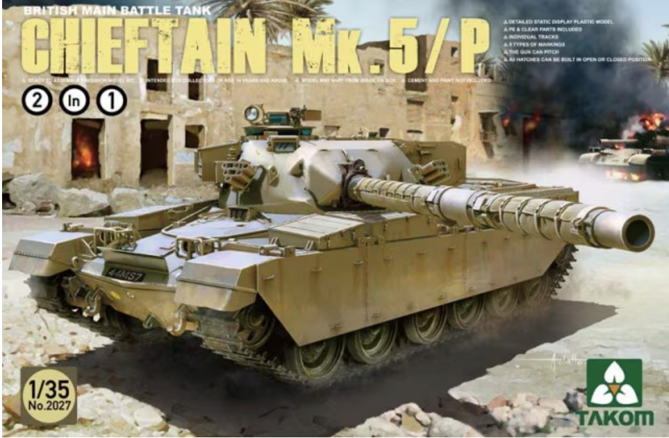 Takom 1/35 2027 British Main Battle Tank Chieftain Mk.5/P Model Kit