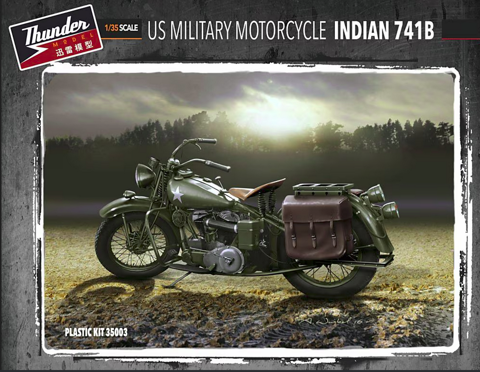 Thunder Model 1/35 35003 US Military Motorcycle Indian 741B