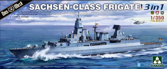 Takom 1/350 6001 Sachsen-Class Frigate Model Kit