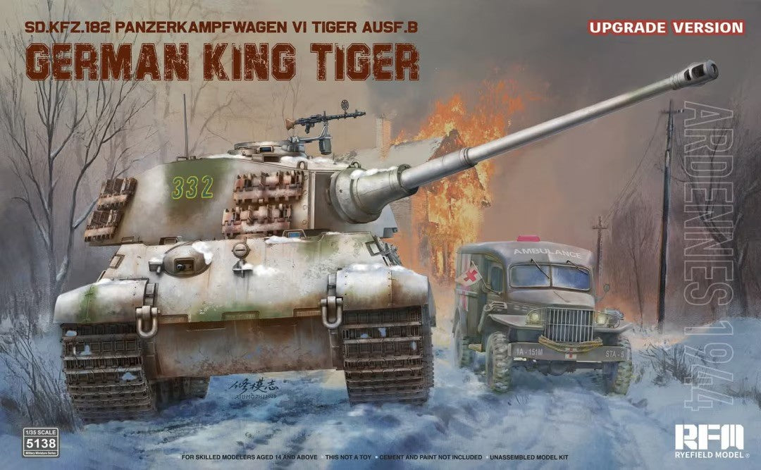 Rye Field Model 1/35 5138 King Tiger Sd.Kfz. 182 Pz.Kpfw.VI  Upgrade Version