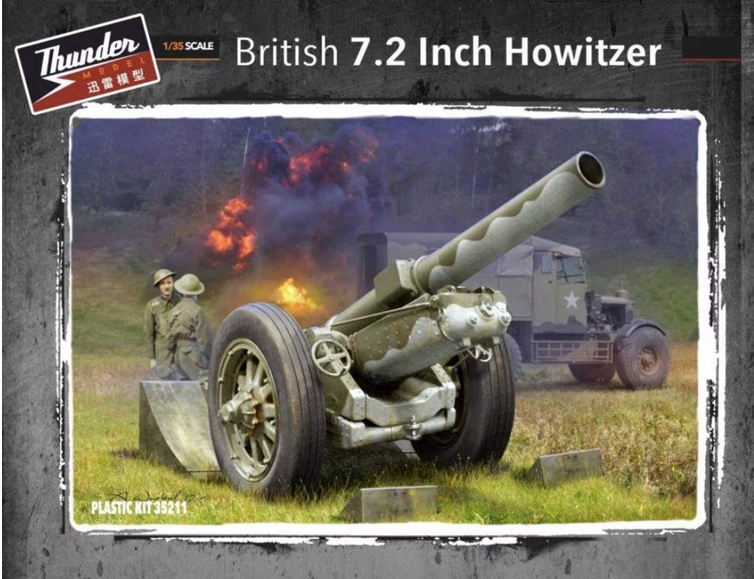 Thunder Model 1/35 35211 British 7.2 Inch Howitzer