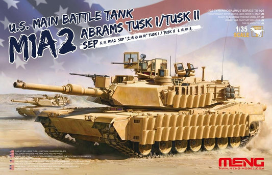 Meng Model 1/35 TS-026 U.S. Main Battle Tank M1A2 Abrams TUSK I/TUSK II SEP