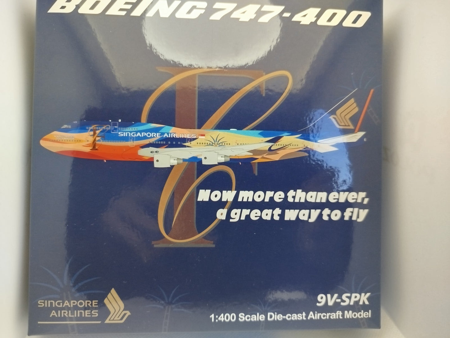 HX Models 1/400 Singapore Airlines Boeing 747-400 9V-SPK "Tropical" Standard Version