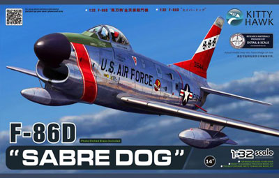 Kitty Hawk 1/32 F-86D "Sabre Dog" Model Aircraft Kit