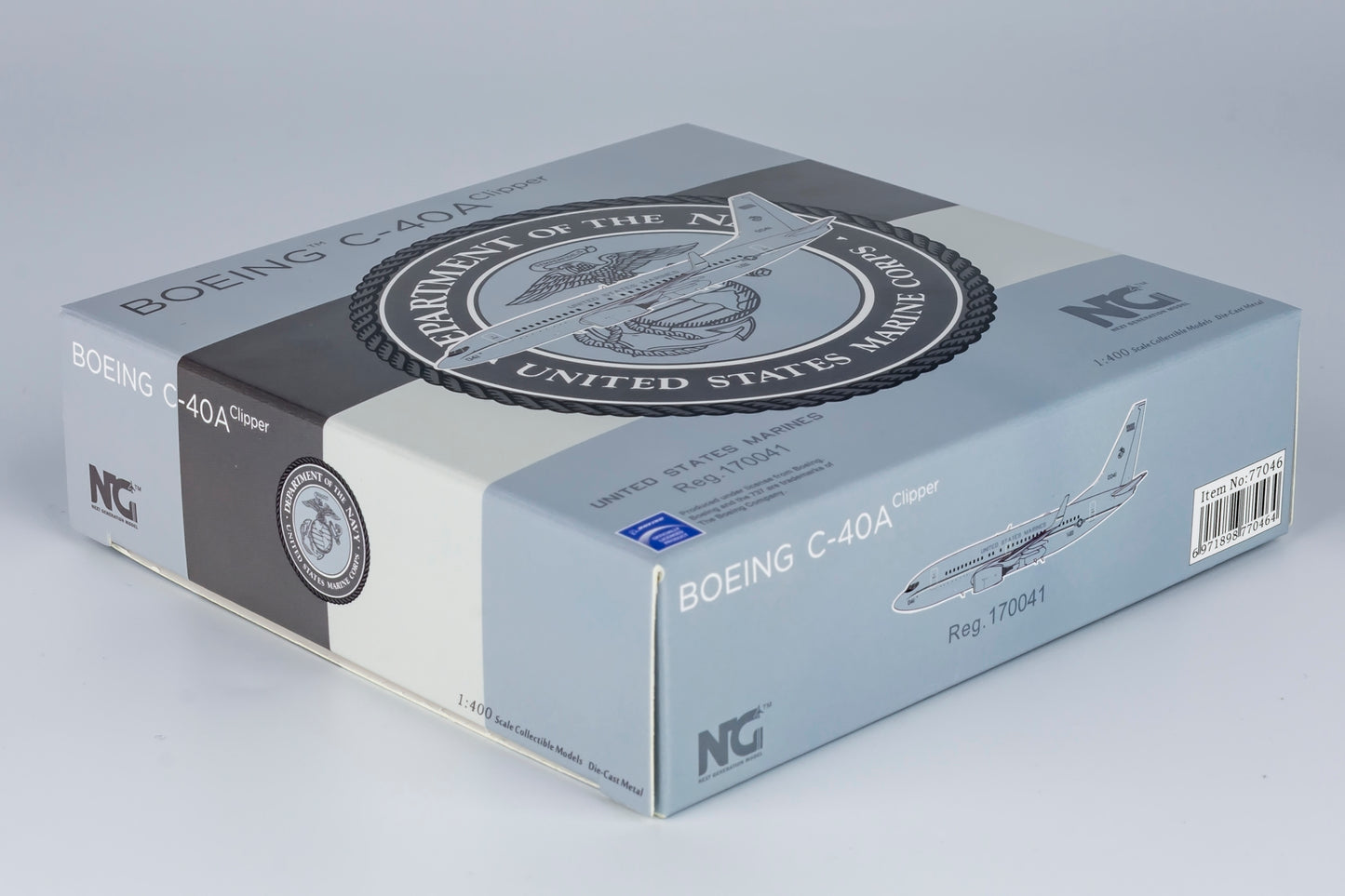NG Models 1/400 US Marines C-40A Clipper (737-7AFC)/w 170041 1st Boeing C-40A Clipper