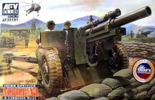 AFV 1/35 35191 105mm Howitzer M101A1 on Carriage M2A2 Model Kit