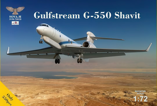 Sova Model 1/72 72018 Gulfstream G-550 Shavit