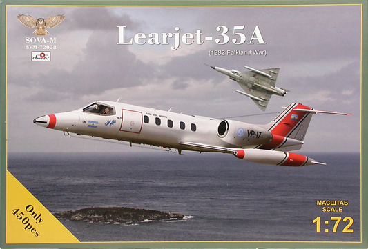 Sova Model 1/72 72028 Learjet 35A (1982 Falkland war) Model Kit