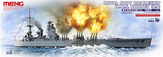 Meng Model 1/700 Royal Navy Battleship H.M.S. Rodney Model Ship Kit