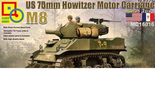 Classy Hobby MC16016 1/16 US M8 75mm Howitzer Motor Carriage Model Kit
