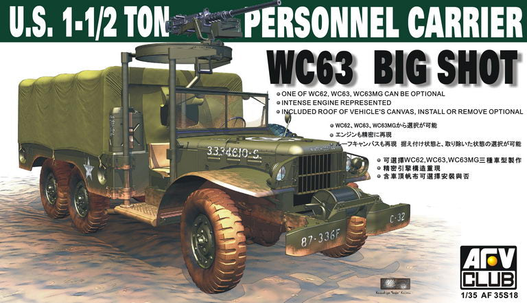 AFV 1/35 U.S. 1½ ton Personnel Carrier WC63 Big Shot