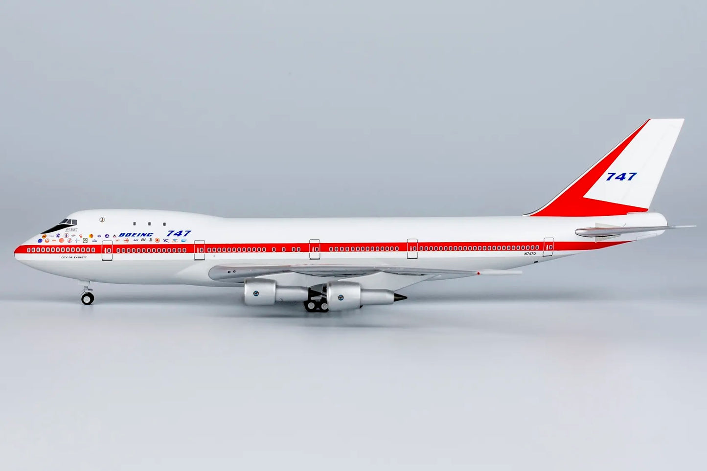 NG Models 1/400 The Boeing Company 747-100 N7470 named "CITY OF EVERETT"
