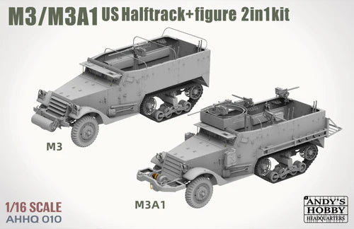 Andy's Hobby HQ 1/16 M3/M3A1 U.S. Halftrack 2 in 1 Kit IN STOCK!