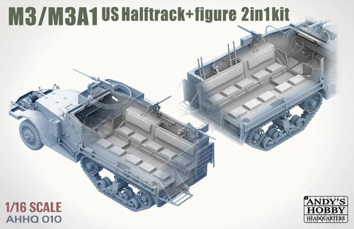 Andy's Hobby HQ 1/16 M3/M3A1 U.S. Halftrack 2 in 1 Kit IN STOCK!