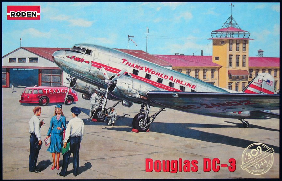 Roden 1/144 309 Douglas DC-3 Trans World Airline Model Aircraft Kit