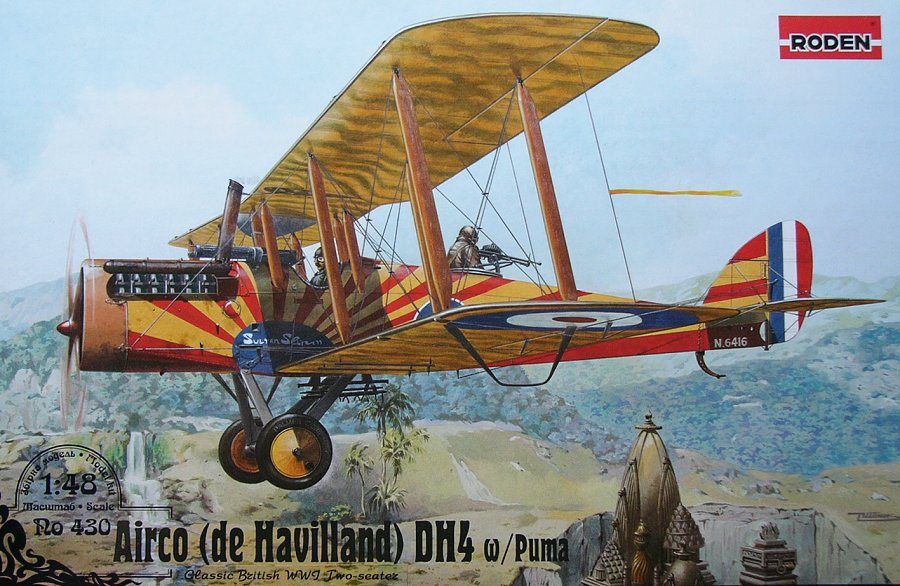 Roden 1/48 430 De Havilland D.H.4 w/ Puma