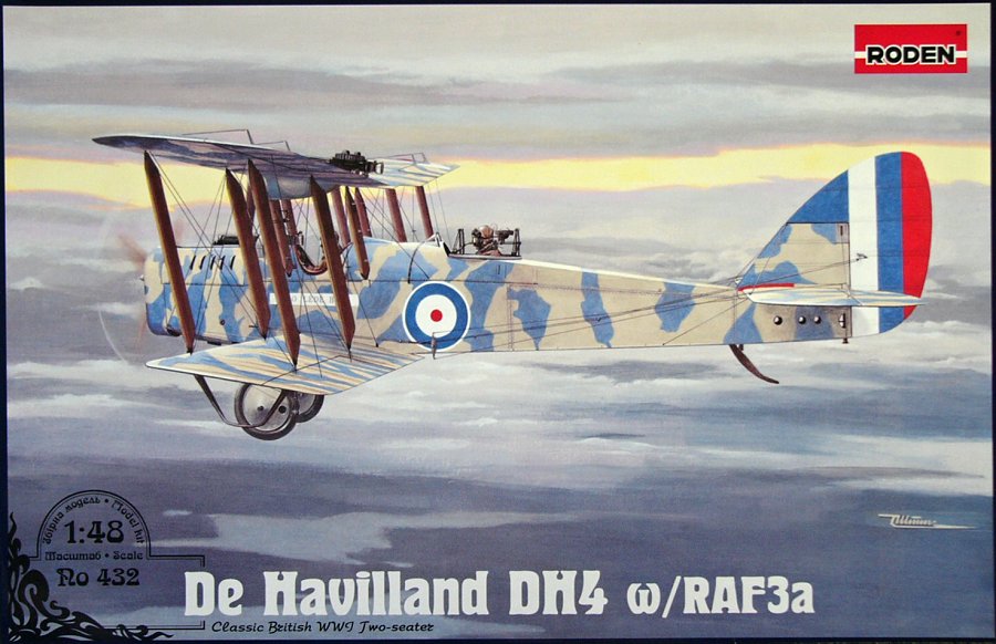 Roden 1/48 432 De Havilland D.H.4 w/ RAF 3a Model Kit